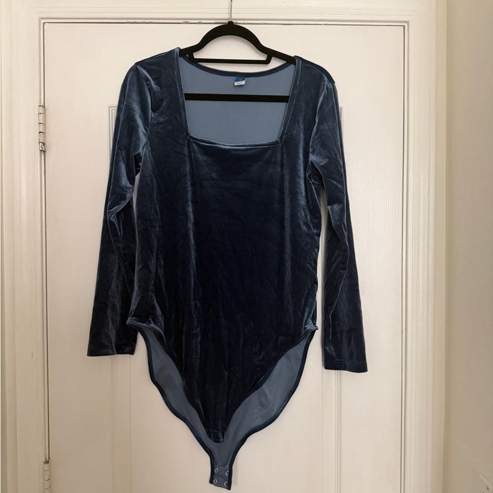 Old Navy Deep Blue Velvet Bodysuit